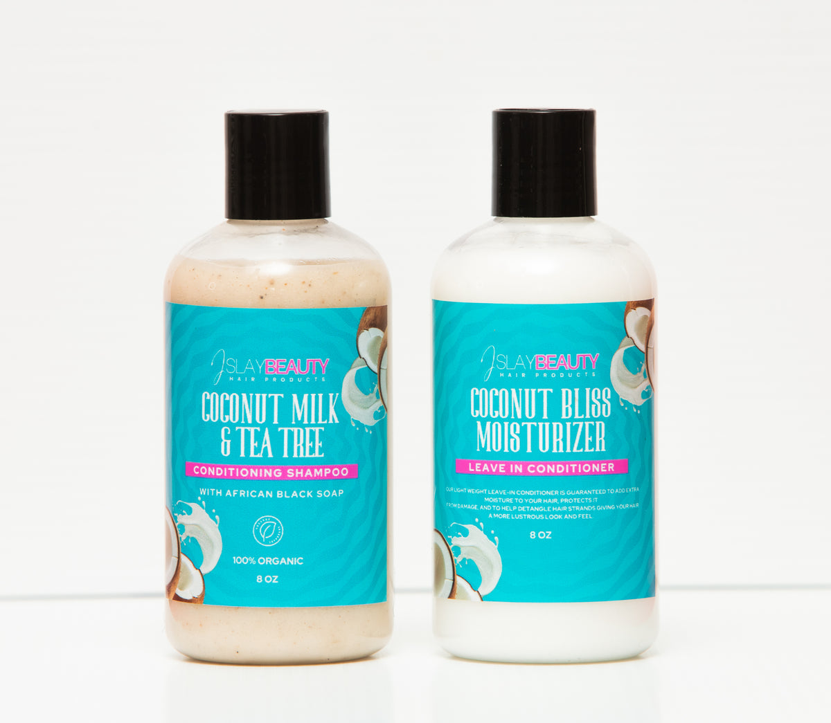 Coconut Milk & Tea Tree Conditioning Shampoo and Coconut Bliss Moisturizer Leave-In Conditioner Collection